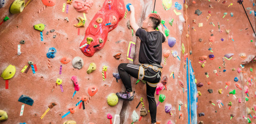 Climbing wall at Rock Springs Civic Center
